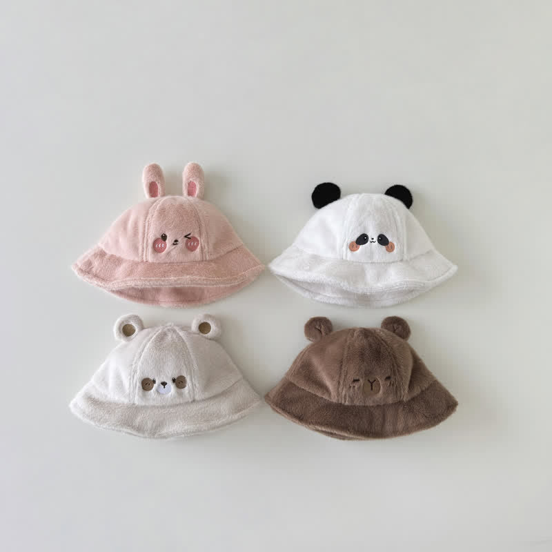 Toddler Animal Fleece Bucket Hat