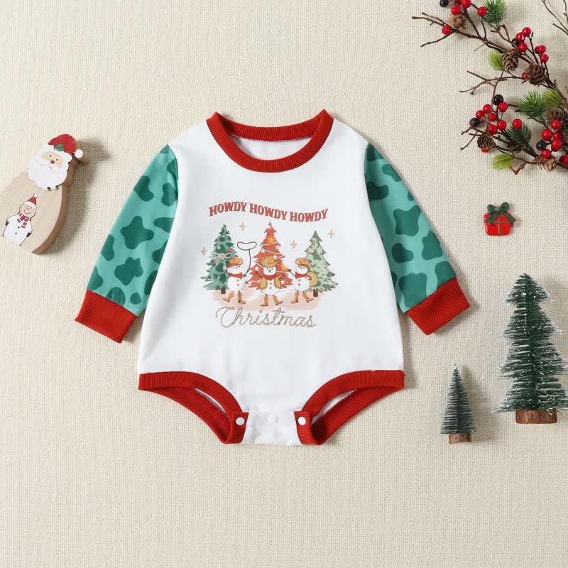 Baby Christmas Green Sleeves Bodysuit