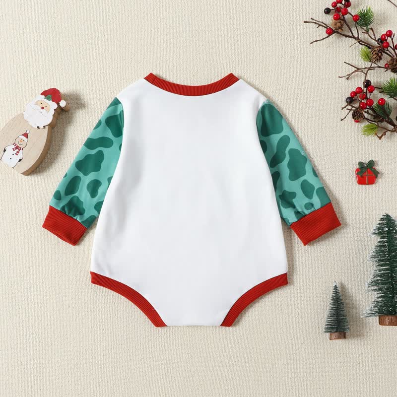 Baby Christmas Green Sleeves Bodysuit