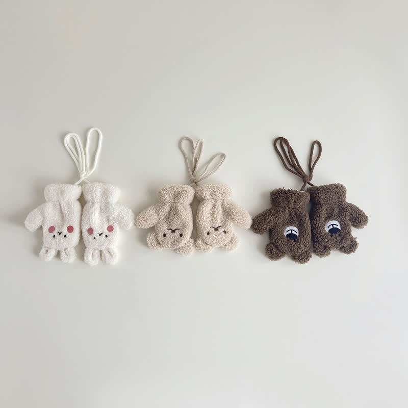 Baby Toddler Bear Bunny Fleece Gloves