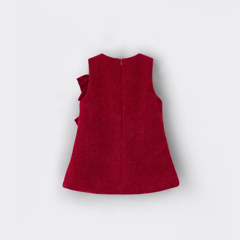 Toddler Triple Bow Sweet Red Dress