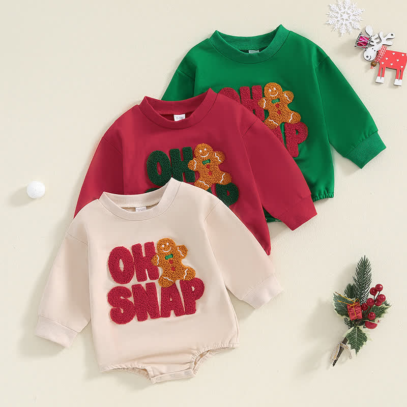 OH SNAP Baby Ginger Embroidered Bodysuit