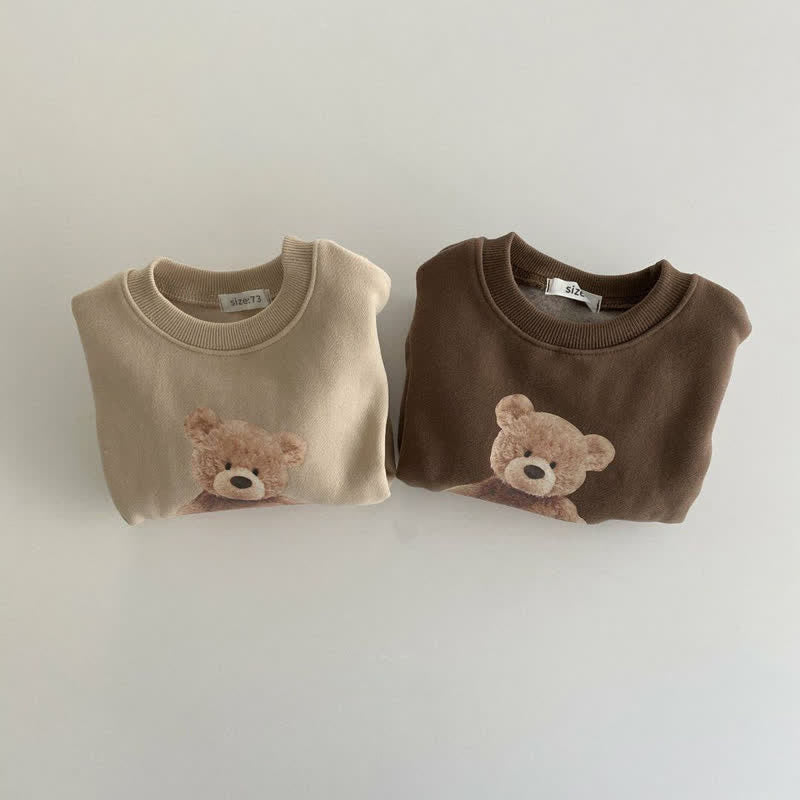 Baby Teddy Bear Print Sweatshirt