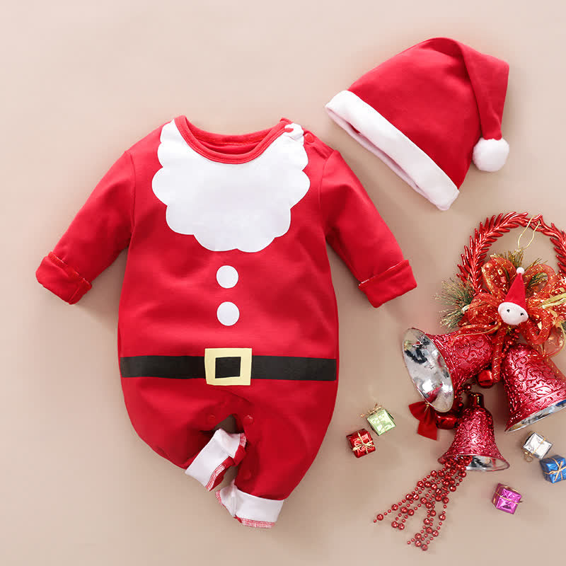 MERRY CHRISTMAS Baby Santa Claus Romper