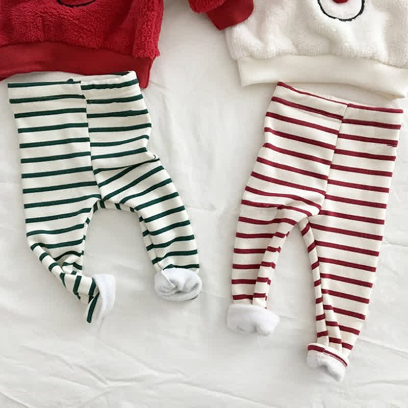 Baby Fleece Lined Striped Leggings