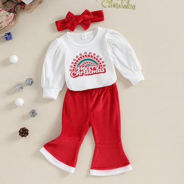 MERRY CHRISTMAS Baby 2-Piece Set with Headband