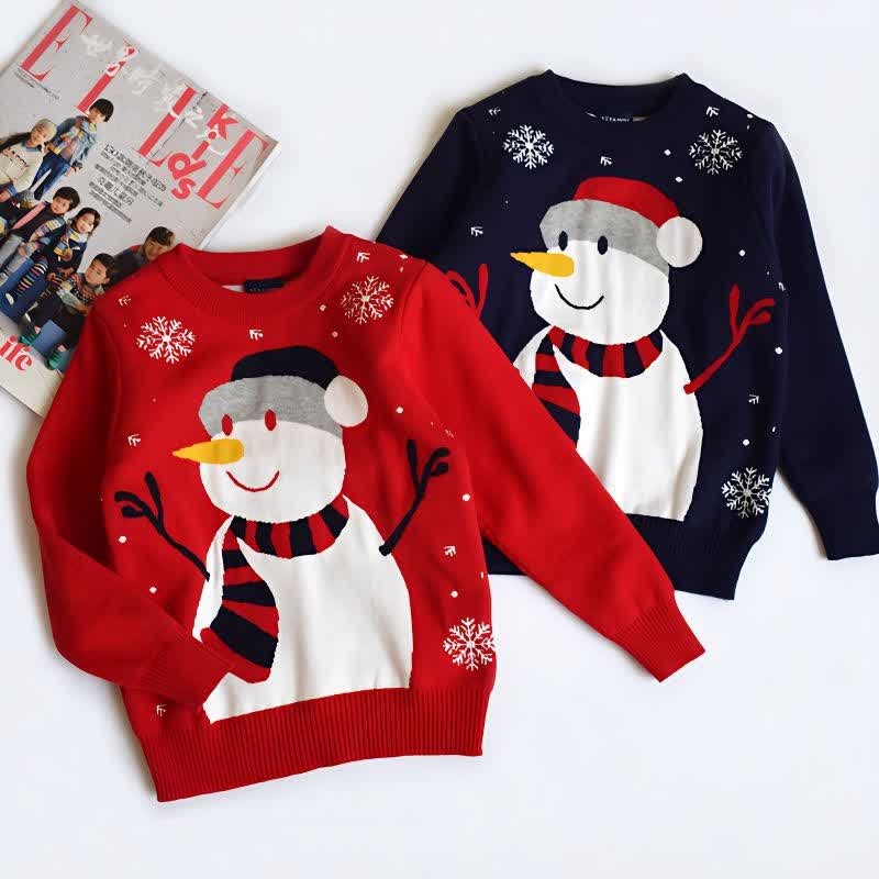 Toddler Christmas Snowflake Snowman Sweater