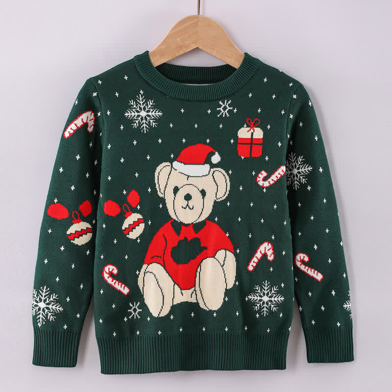 Toddler Christmas Snowflake Bear Sweater