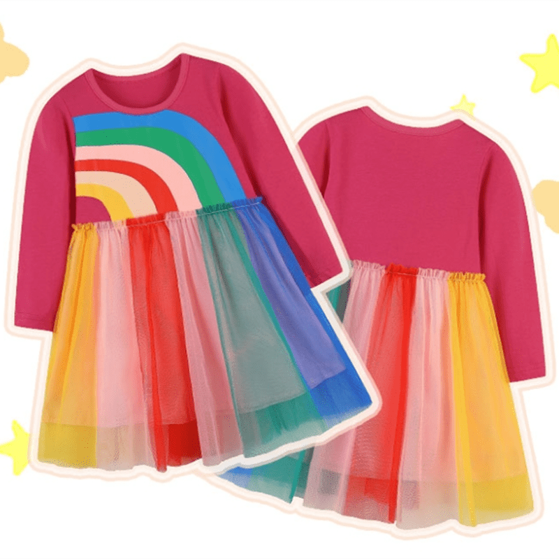 Toddler Rainbow Colorful Lovely Dress