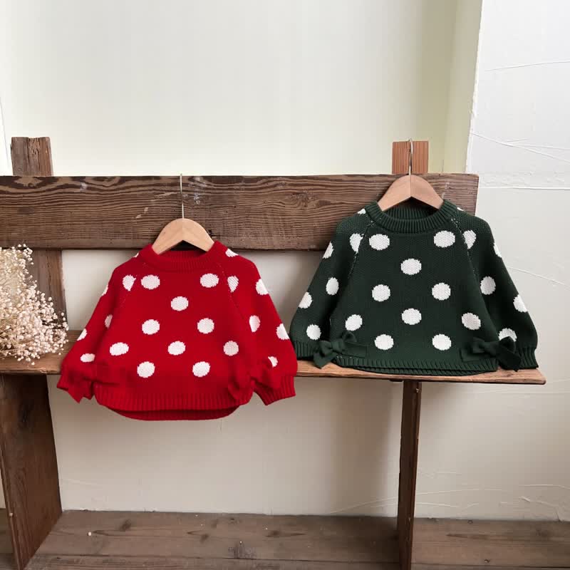 Baby Polka Dot Knit Sweater