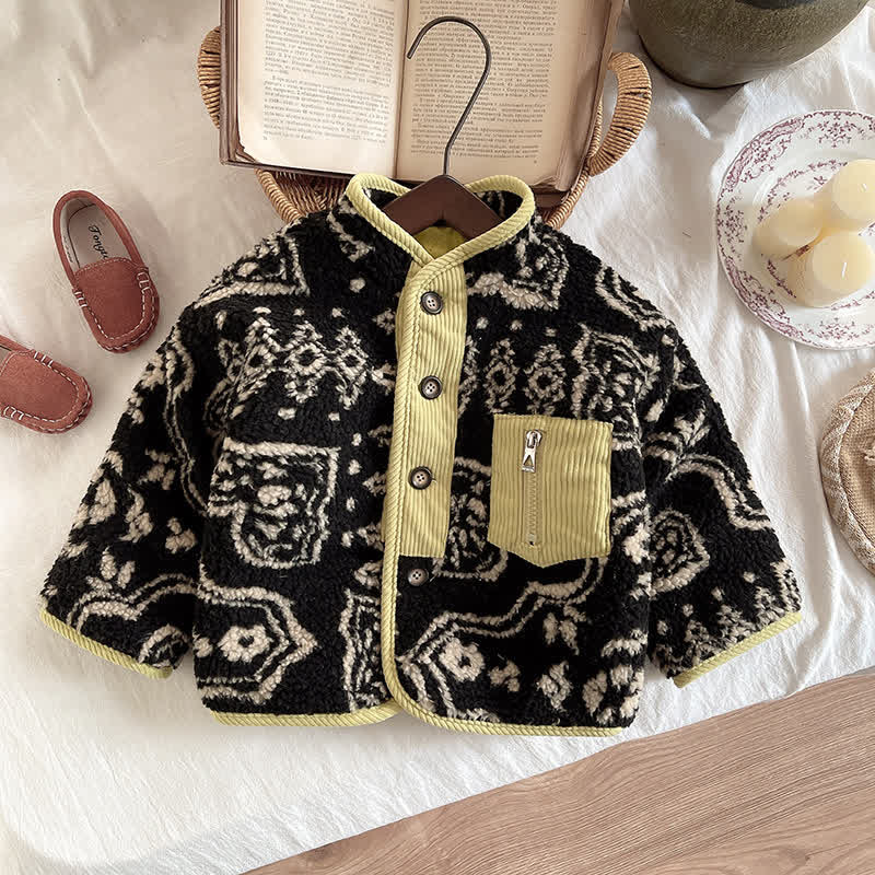 Baby Toddler Abstract Pattern Lambswool Jacket