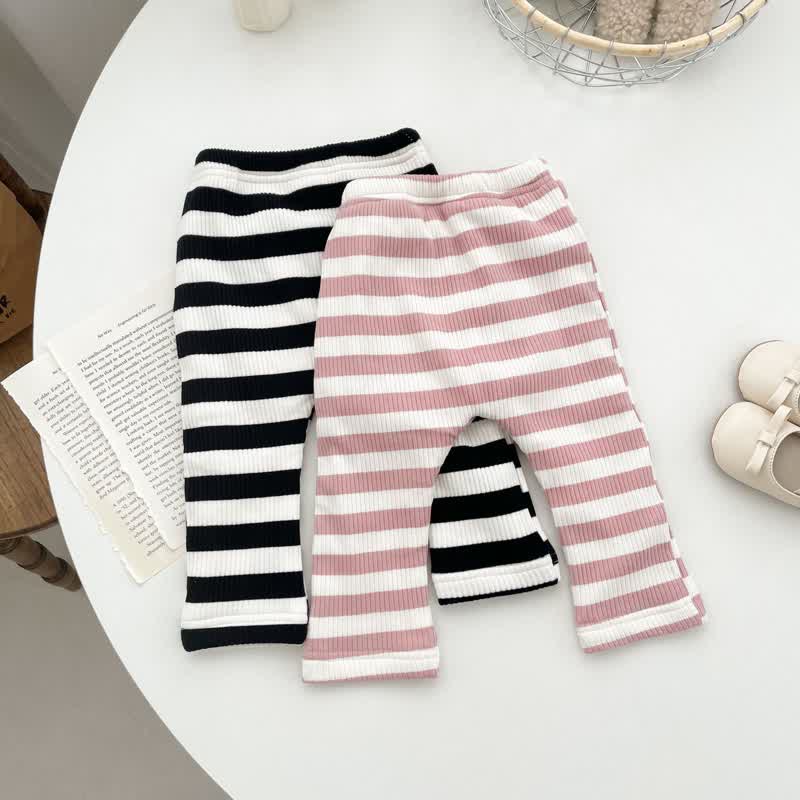 Baby Bunny Striped Fleece Lined Leggings