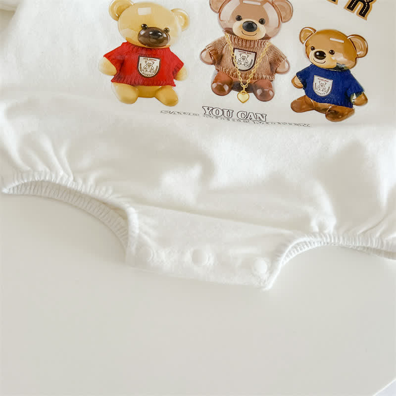 BABY BEAR White Bodysuit