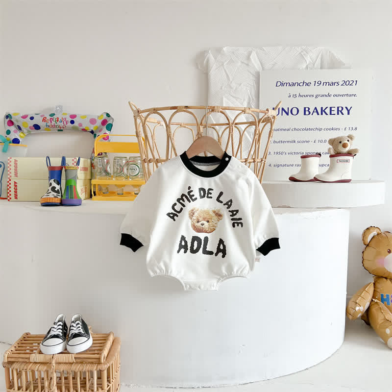 ADLA Baby Bear White Bodysuit