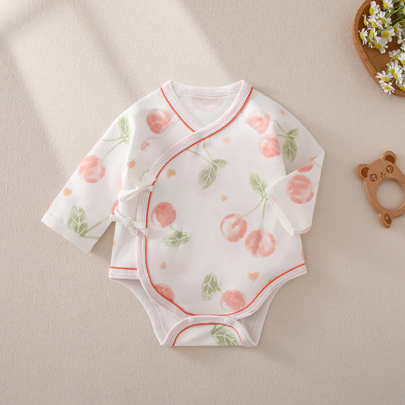 Baby Cute Print Kimono Bodysuit