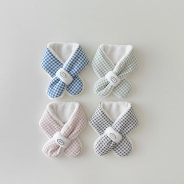 Baby Toddler Plaid Fleece Scarf