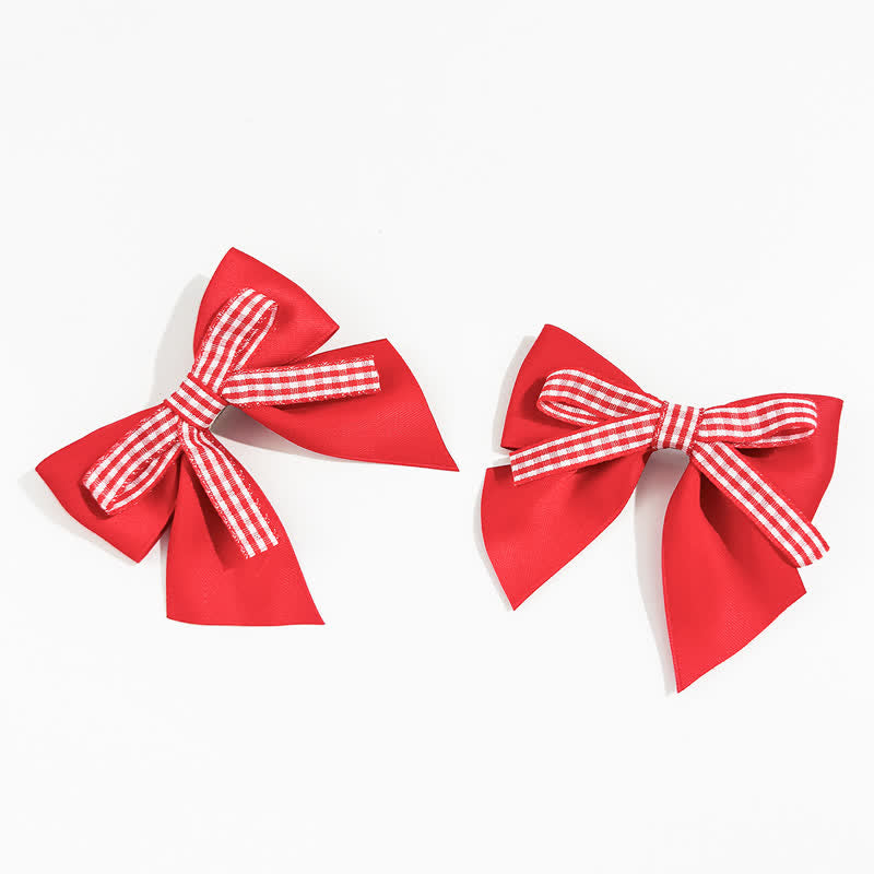 1 Pair Baby Double Bowknot Hair Clips