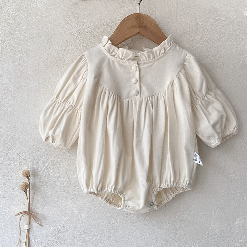 Baby Girl Ruffled Collar Bodysuit