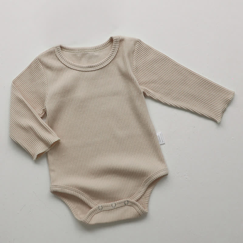 Baby Unisex Ribbed Solid Color Bodysuit