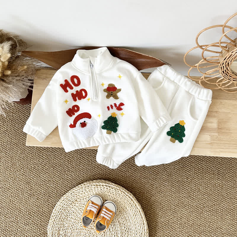 HOHOHO Baby 2-Piece Christmas Embroidered Set