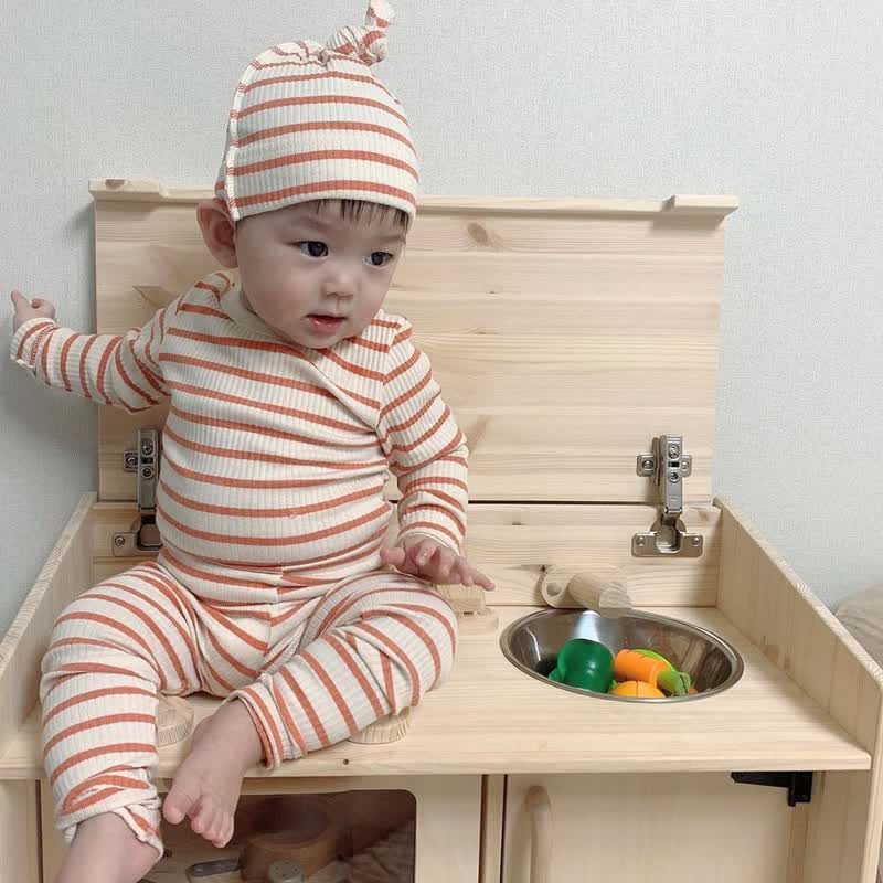 Baby 2-Piece Striped Set with Hat