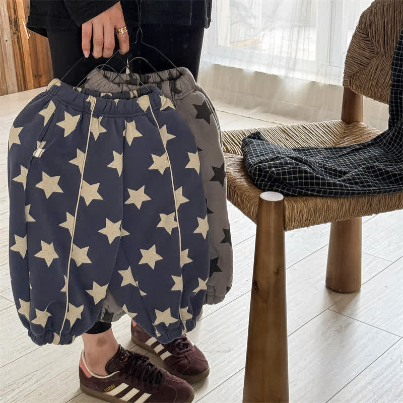 Toddler Fleece Lined Star Jogger Pants