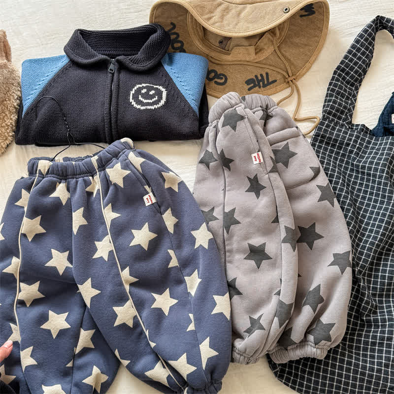 Toddler Fleece Lined Star Jogger Pants