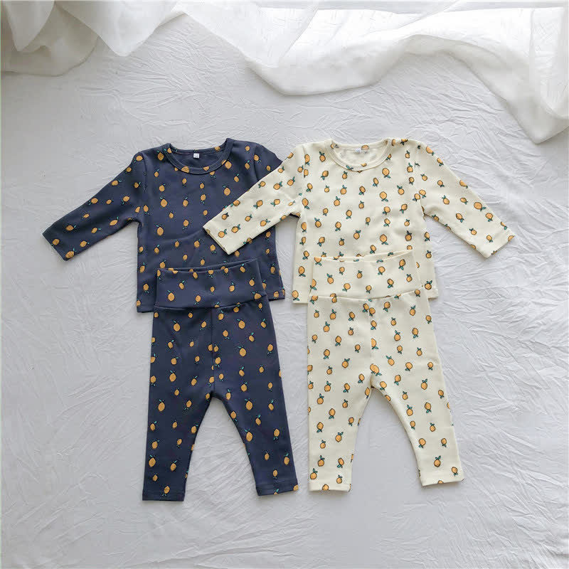 Baby 2-Piece Printed Lemon Pajamas Set