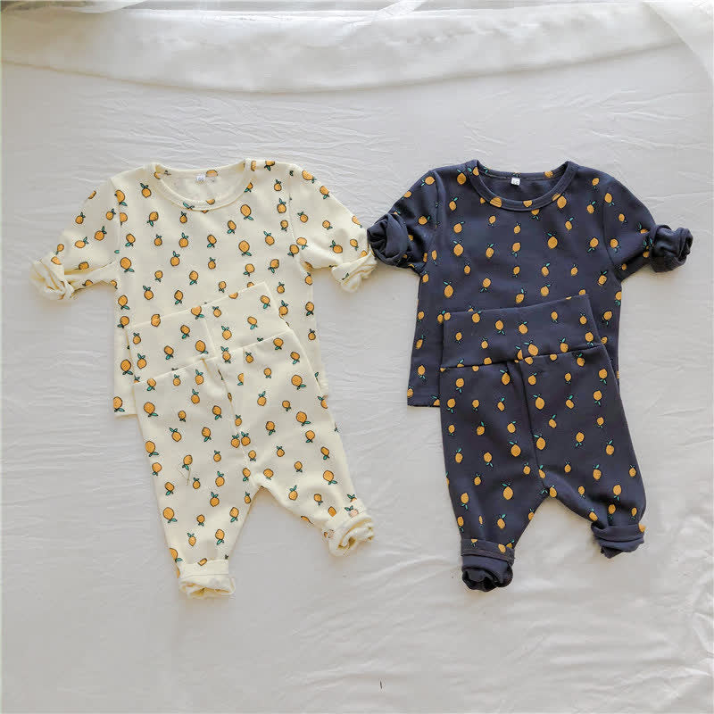 Baby 2-Piece Printed Lemon Pajamas Set