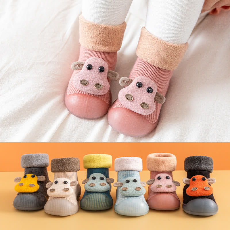 Baby Cow Warm Pre-walker Shoes