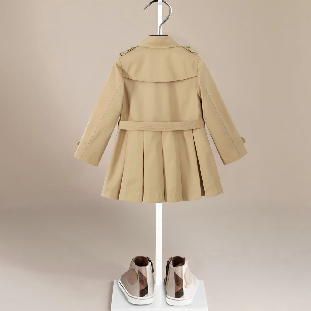 Classic Beige Trench Coat for Girls