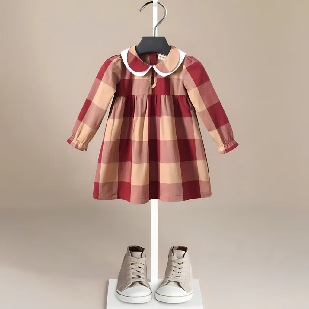 Vintage Oslo Plaid Girls' Dress