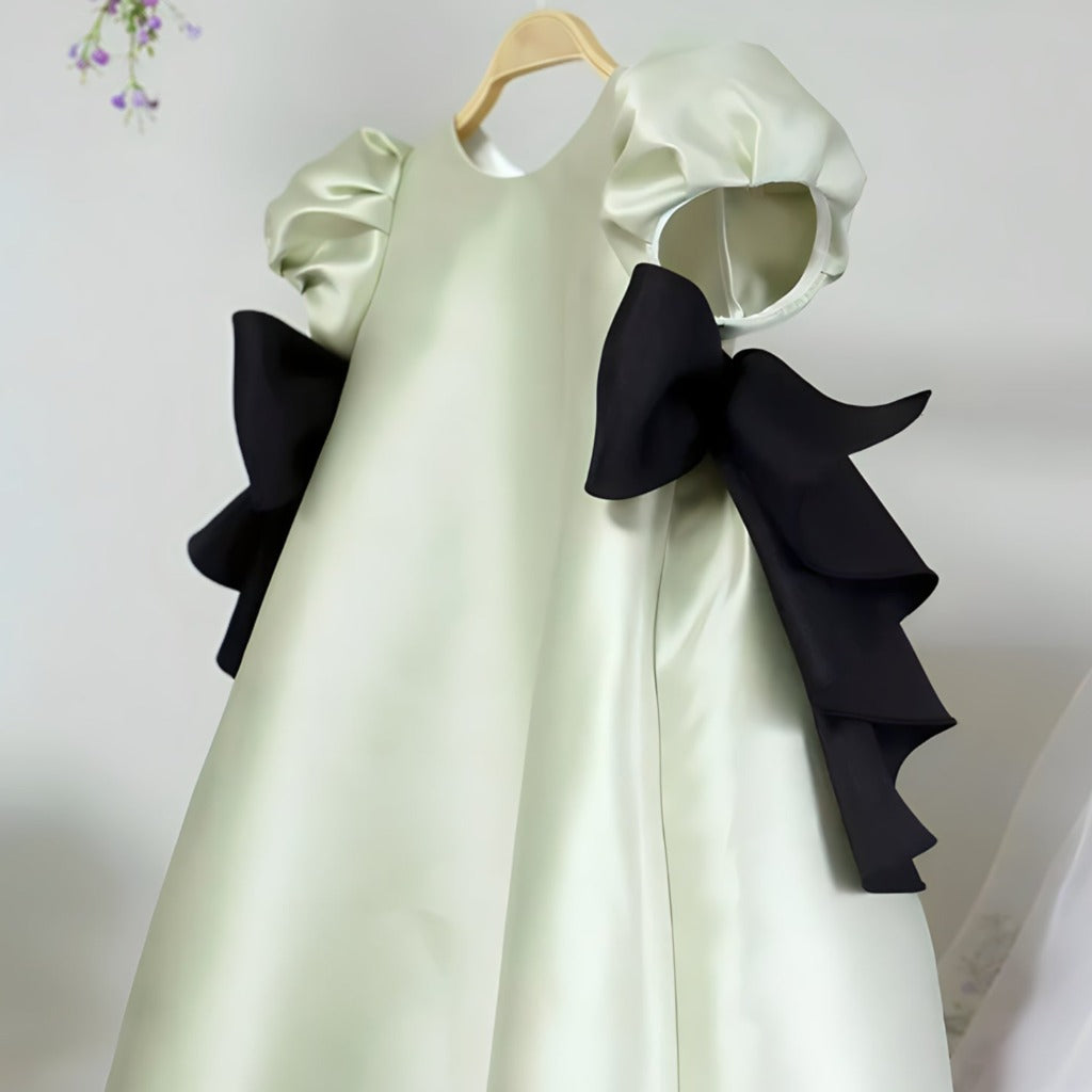 Elegant Green Girls' Formal Dress