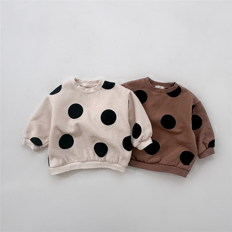 Baby Dots Casual Loose Sweatshirt