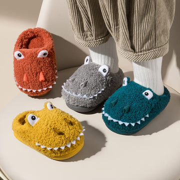 Toddler Lovely Crocodile Fleece Slippers