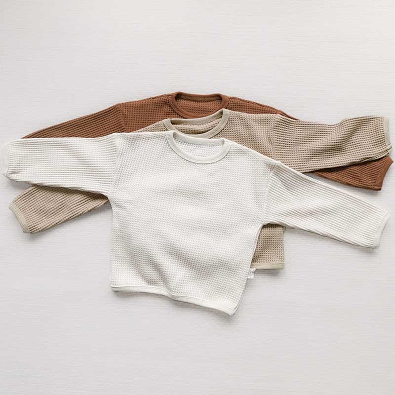 Baby Solid Color Simple Long Sleeve Sweatshirt