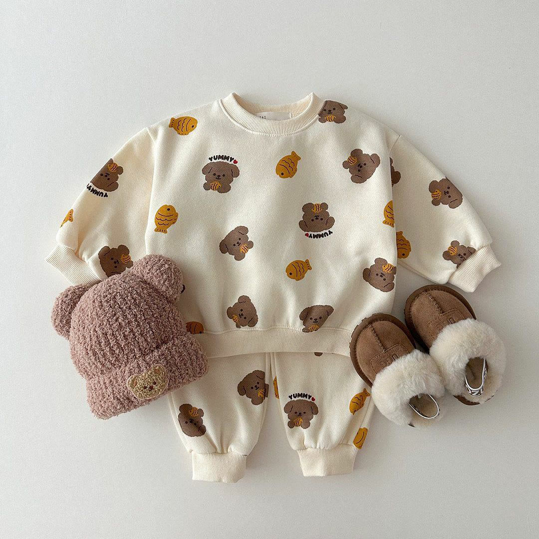 YUMMY Toddler Cute Animal Sweatsuit Set