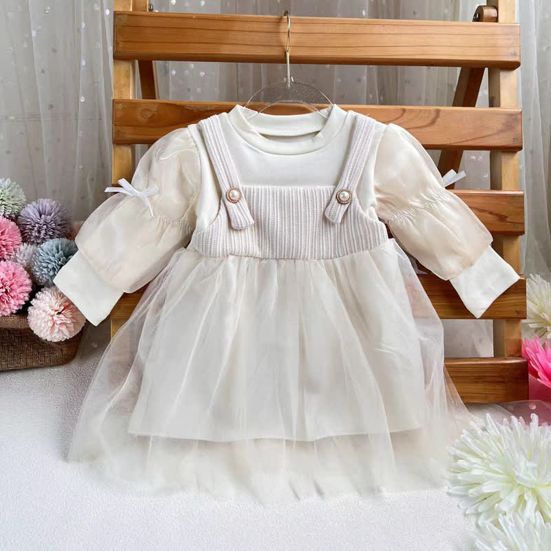 Baby Toddler Girl Fake 2pcs Tulle Dress