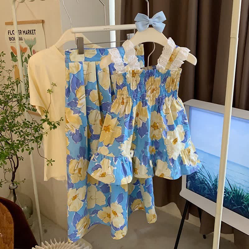 Mommy and Me Flower T-shirt Skirt/Dress