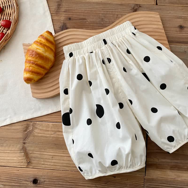 Toddler Dots Beige Loose Shorts