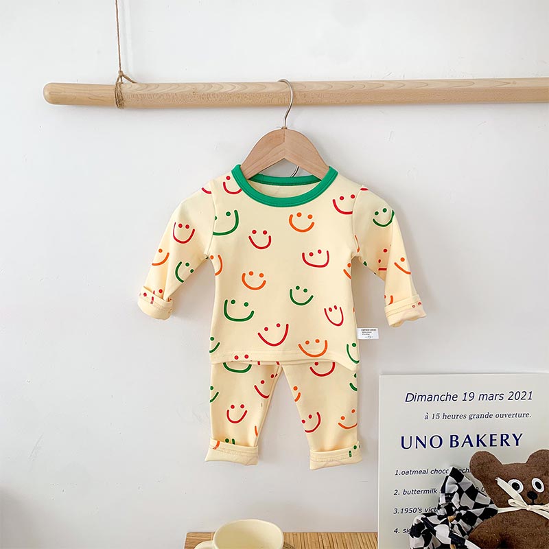 Baby Lemon Smile Face Pajamas Set