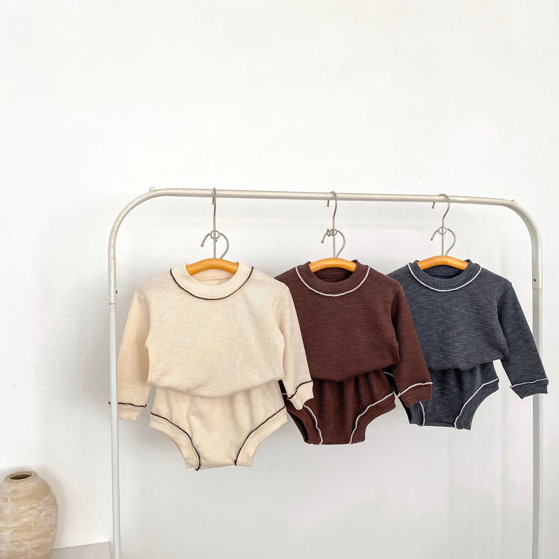 Baby 2-Piece Color Block Simple Set