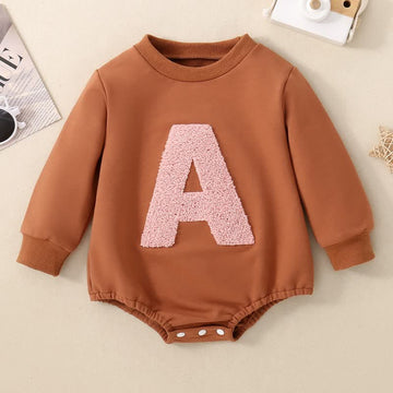 A Baby Embroidered Slogan Bodysuit