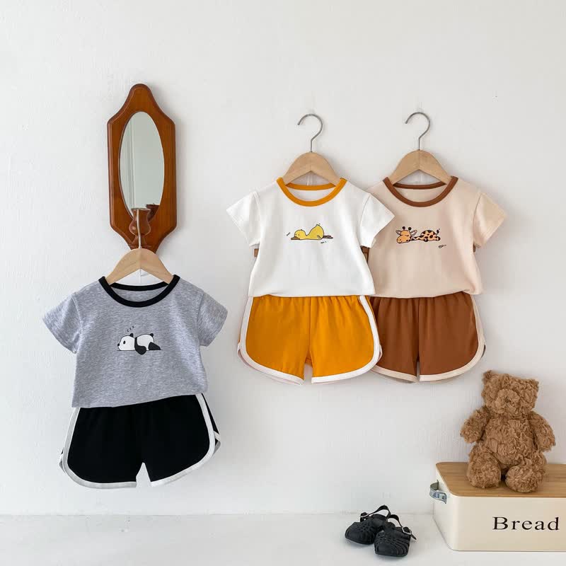 Baby 2-Piece Lying Animal Casual Set