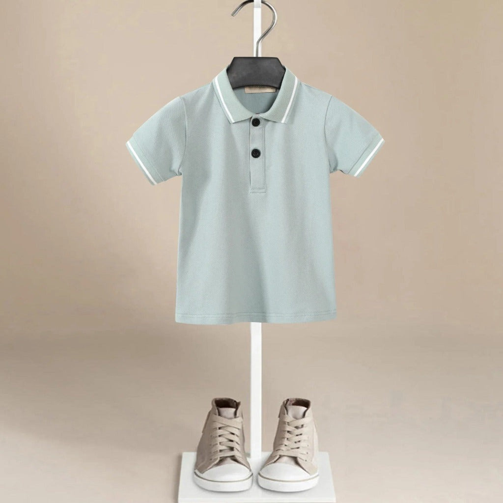 Sage Blue Top & Bottom Boys' Set