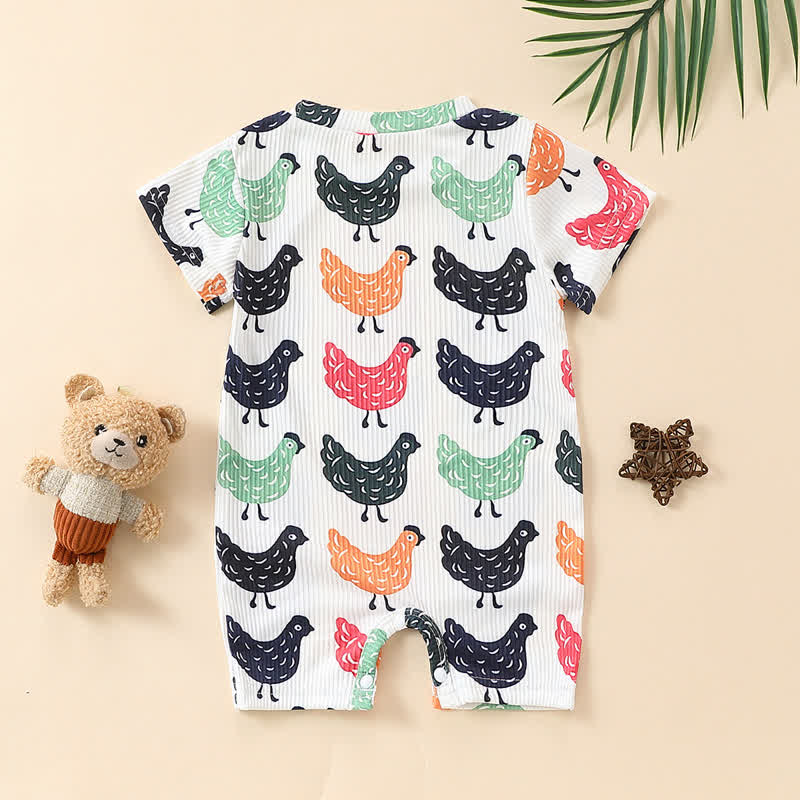 Baby Multicolor Chicken Lovely Romper