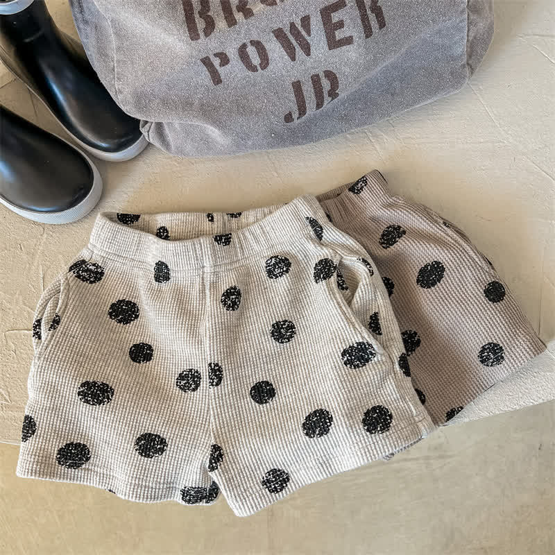 Toddler Waffle Polka Dot Shorts