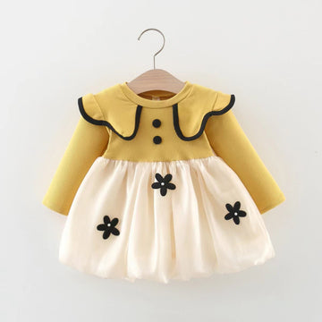 Baby Toddler Girl Three Flowers Dress