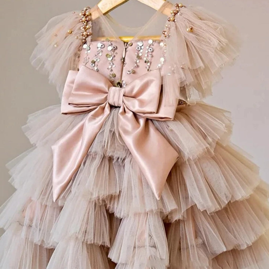 Sequin Princess Dress Cake Dress in Blush Pink