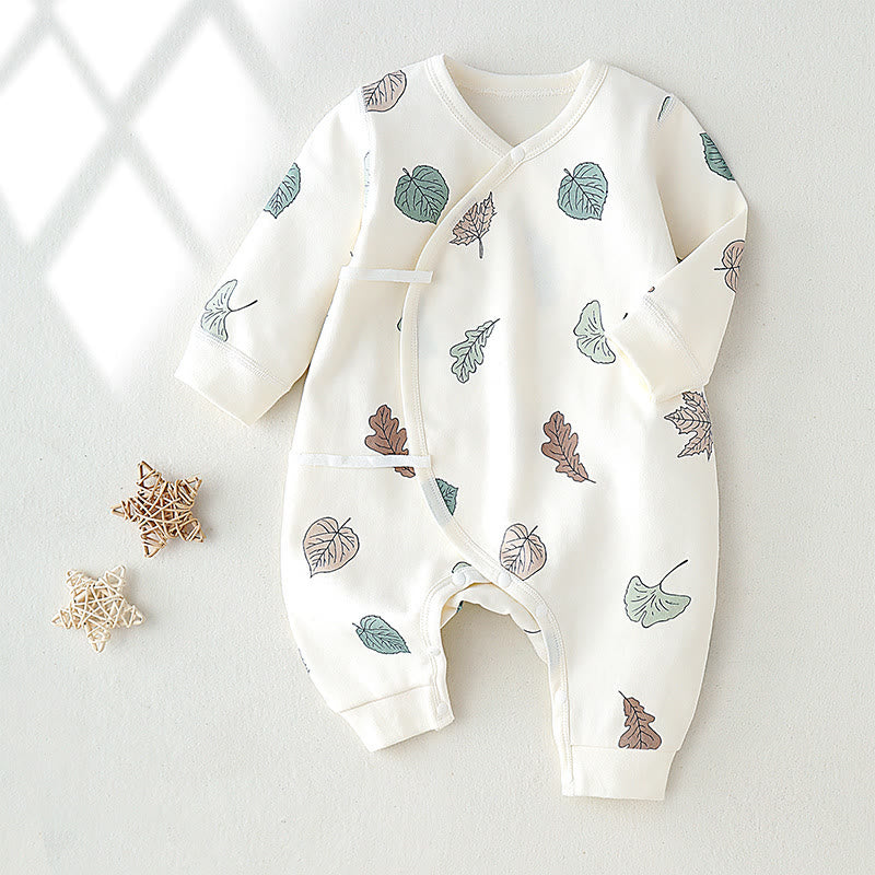 Baby Newborn Leaf Kimono Romper